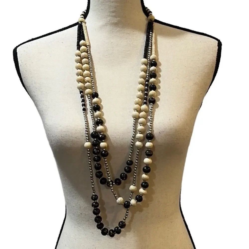 Multi-Layer, Multi Strand Beaded Necklace
